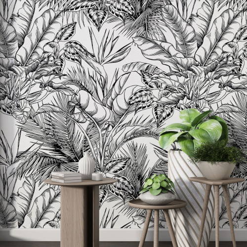 Papier peint motif XL - Motif botanique