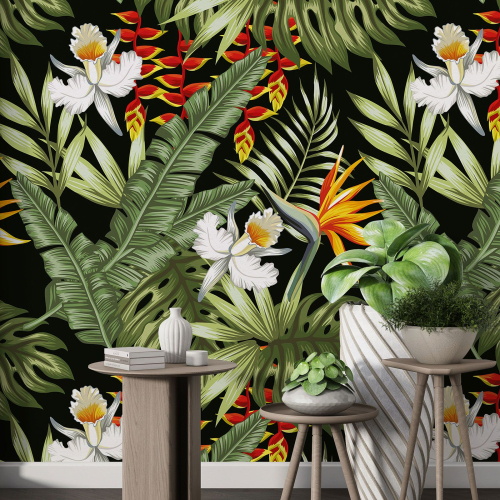 Papier peint motif XL - Motif botanique