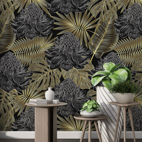 Papier peint motif XL - Motif botanique