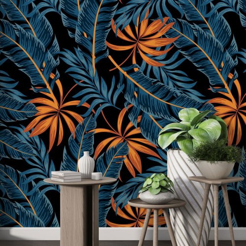 Papier peint motif XL - Motif botanique