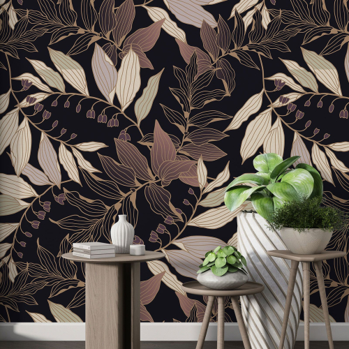 Papier peint motif XL - Motif botanique