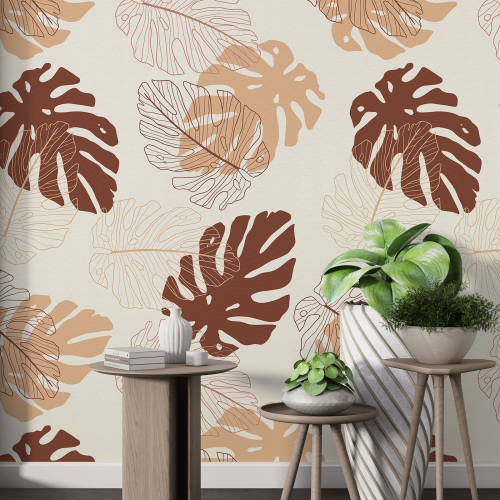 Papier peint motif XL - Motif botanique