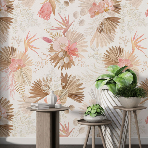 Papier peint motif XL - Motif botanique