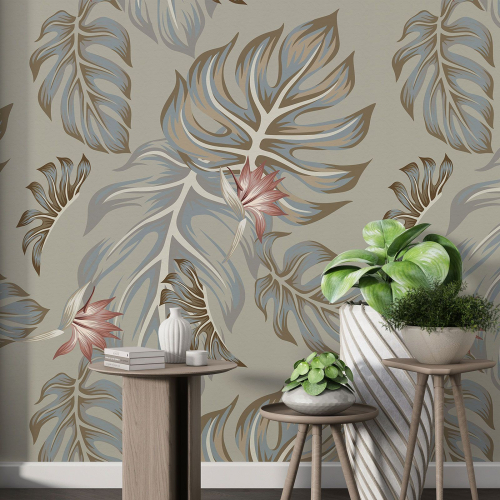 Papier peint motif XL - Motif botanique
