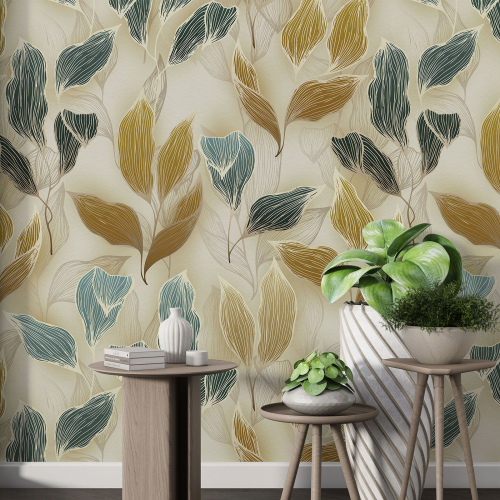 Papier peint motif XL - Motif botanique
