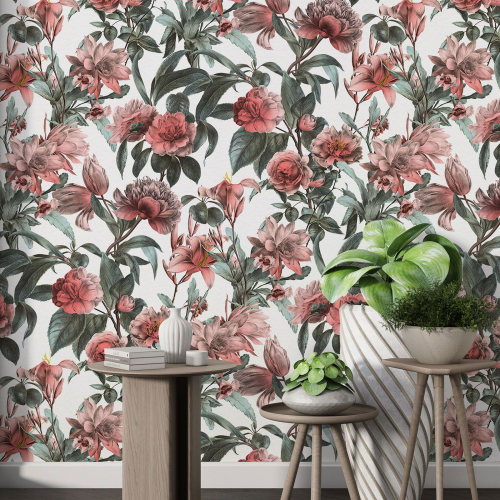 Papier peint motif XL - Motif floral