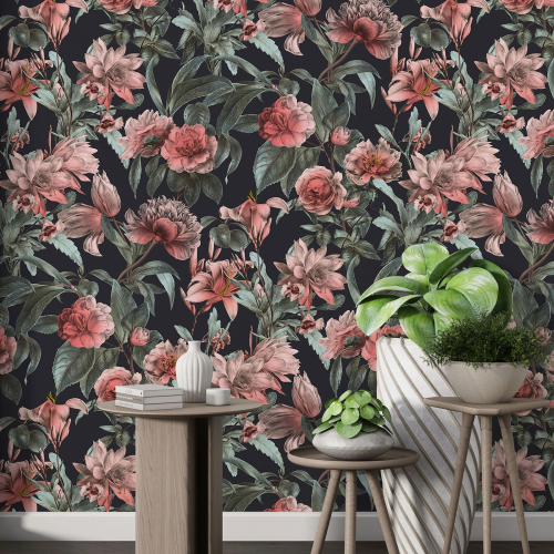 Papier peint motif XL - Motif floral