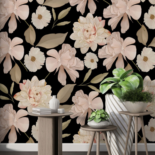 Papier peint motif XL - Motif floral