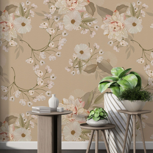 Papier peint motif XL - Motif floral