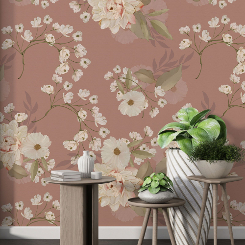 Papier peint motif XL - Motif floral