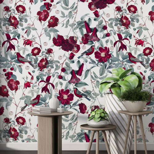 Papier peint motif XL - Motif floral