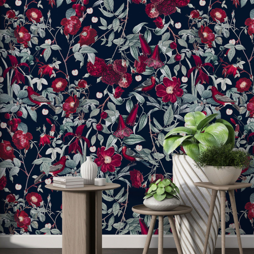 Papier peint motif XL - Motif floral