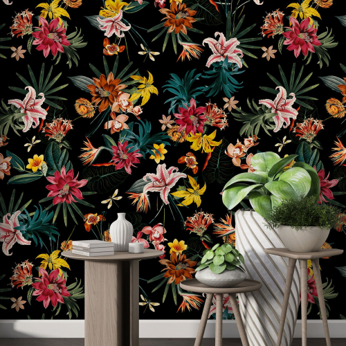 Papier peint motif XL - Motif floral