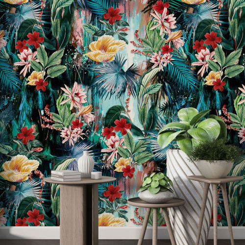 Papier peint motif XL - Motif floral