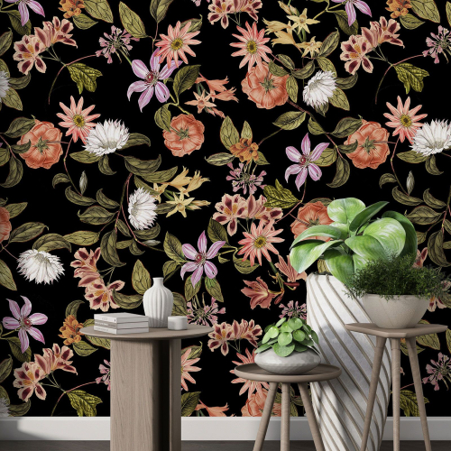 Papier peint motif XL - Motif floral