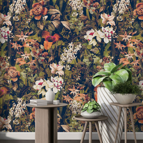 Papier peint motif XL - Motif floral