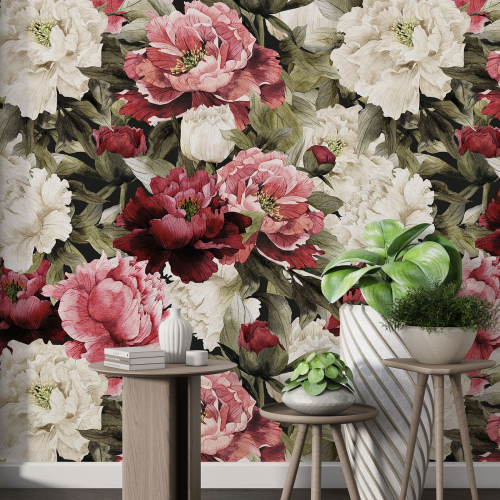 Papier peint motif XL - Motif floral