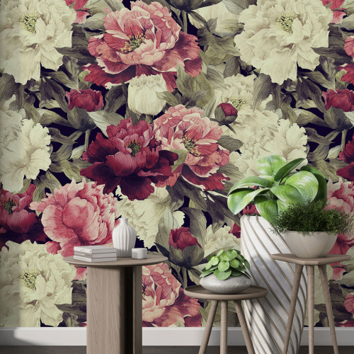 Papier peint motif XL - Motif floral