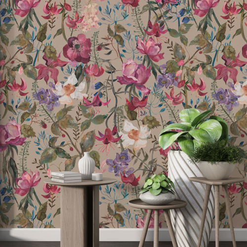 Papier peint motif XL - Motif floral