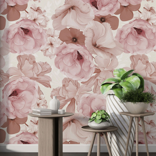 Papier peint motif XL - Motif floral
