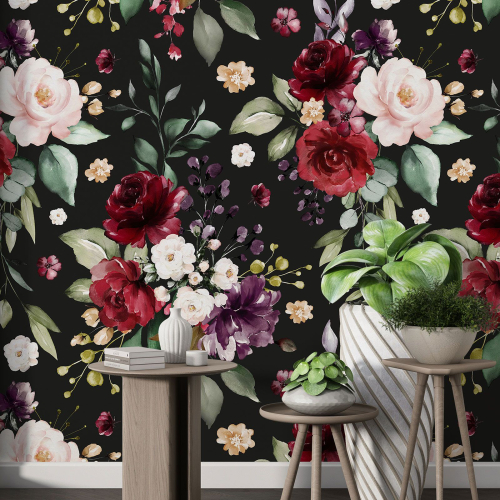 Papier peint motif XL - Motif floral