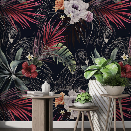 Papier peint motif XL - Motif floral