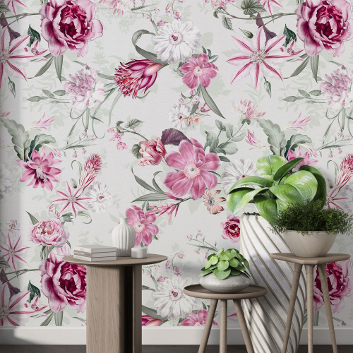 Papier peint motif XL - Motif floral