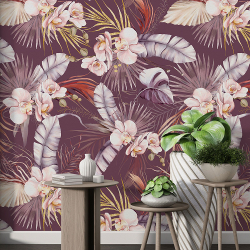 Papier peint motif XL - Motif floral