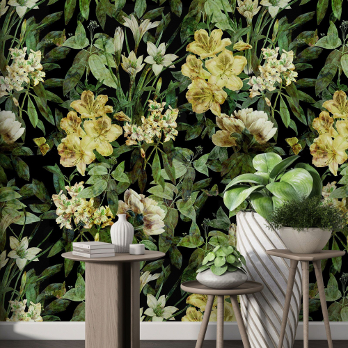 Papier peint motif XL - Motif floral