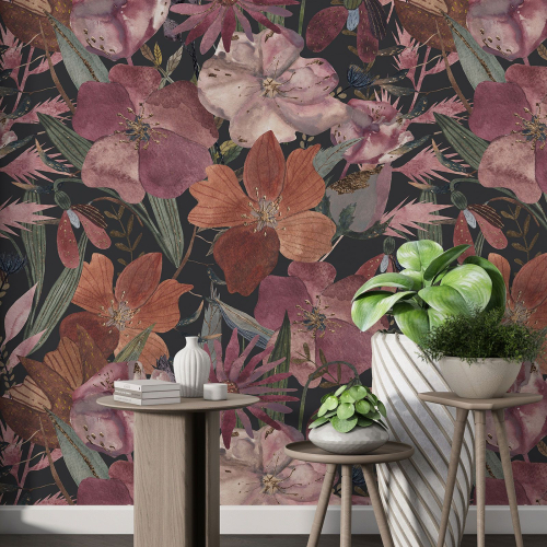 Papier peint motif XL - Motif floral