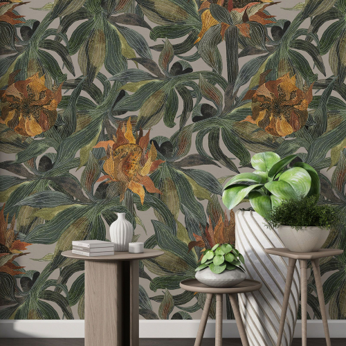 Papier peint motif XL - Motif floral