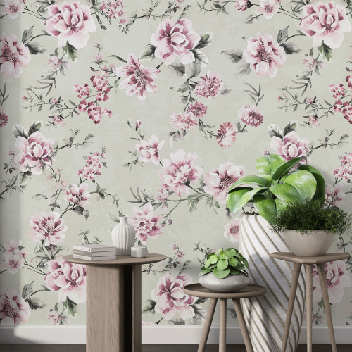 Papier peint motif XL - Motif floral