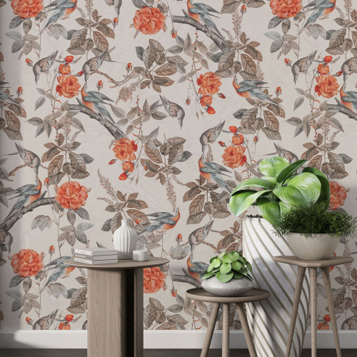 Papier peint motif XL - Motif floral