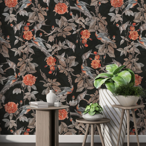 Papier peint motif XL - Motif floral
