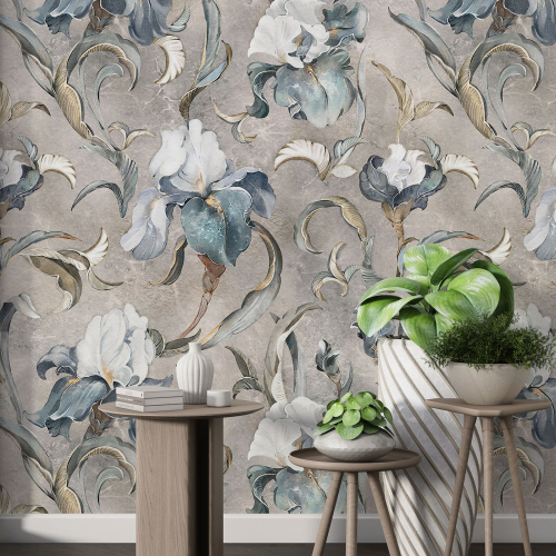Papier peint motif XL - Motif floral