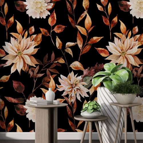 Papier peint motif XL - Motif floral