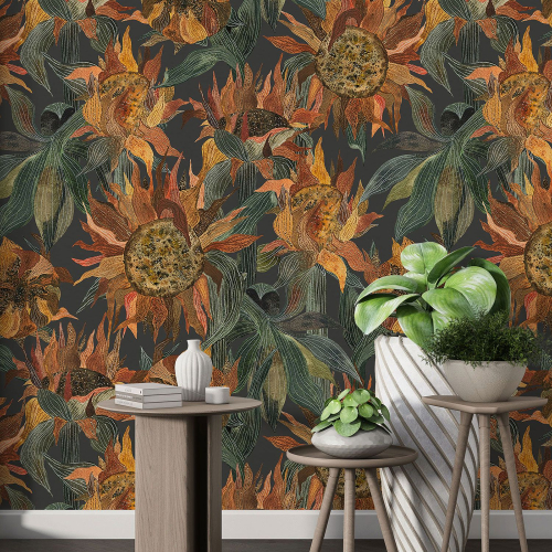 Papier peint motif XL - Motif floral