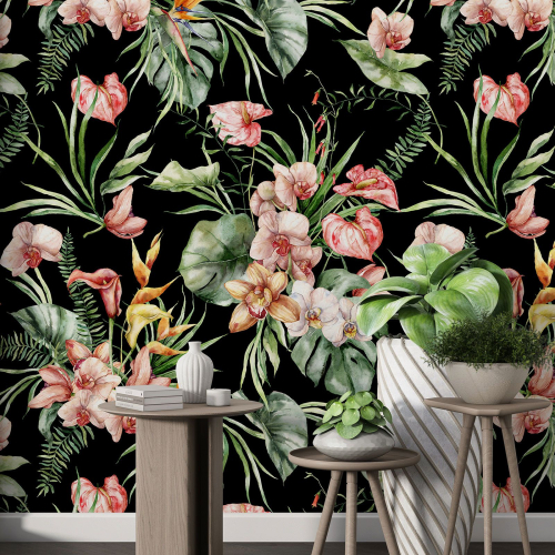 Papier peint motif XL - Motif floral