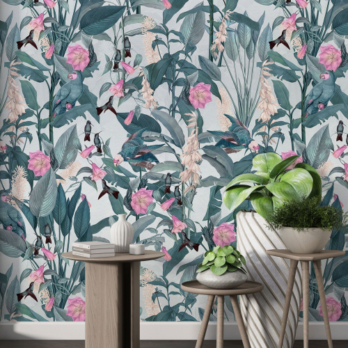 Papier peint motif XL - Motif floral