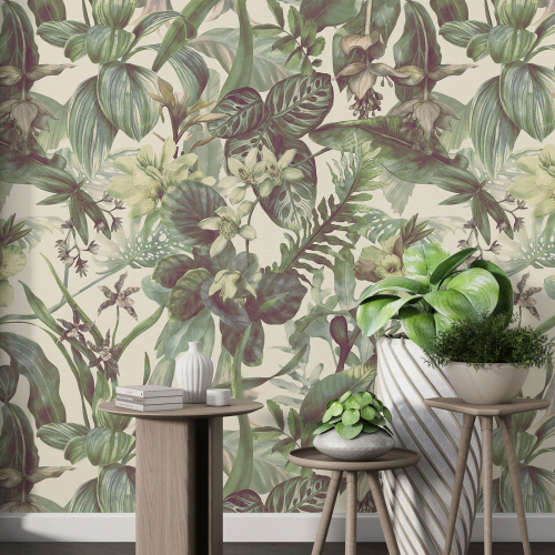 Papier peint motif XL - Motif floral