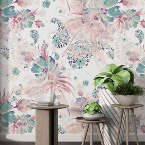Papier peint motif XL - Motif floral