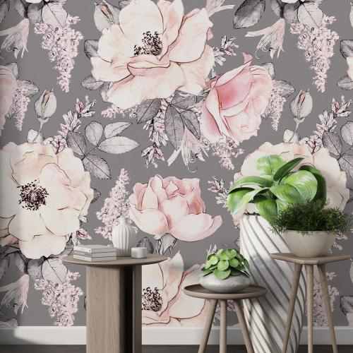 Papier peint motif XL - Motif floral
