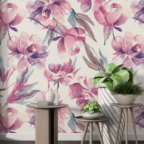 Papier peint motif XL - Motif floral