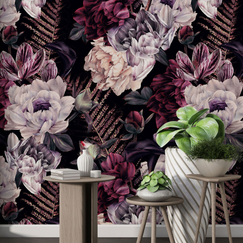 Papier peint motif XL - Motif floral