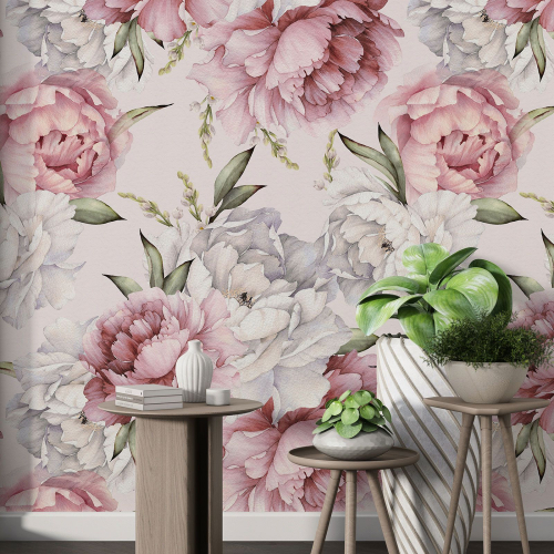 Papier peint motif XL - Motif floral