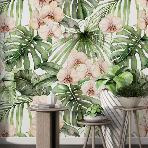 Papier peint motif XL - Motif floral