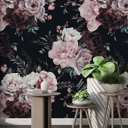 Papier peint motif XL - Motif floral
