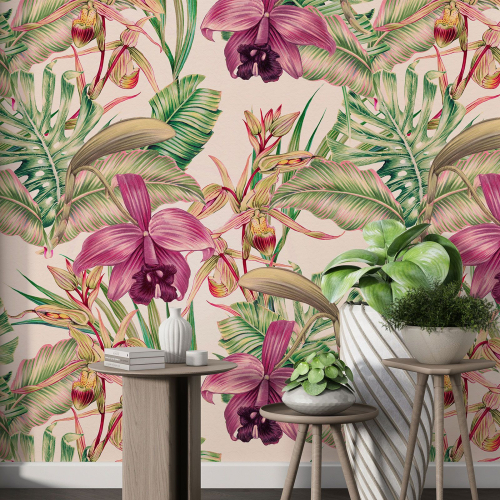 Papier peint motif XL - Motif floral