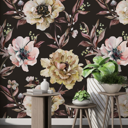 Papier peint motif XL - Motif floral