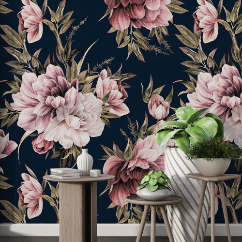 Papier peint motif XL - Motif floral